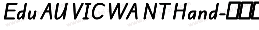 Edu AU VIC WA NT Hand字体转换